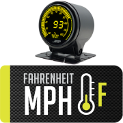 52mm Auto Gauges :: Fahrenheit PSI & MPH